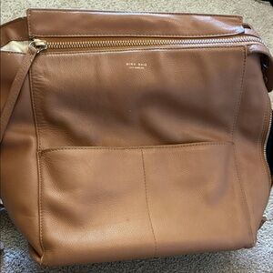 🎒 MINA BAIE Harper Leather Diaper Bag Backpack - Tan